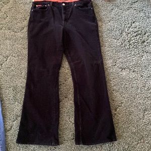 Chaps black corduroy size 12 trouser pants inseam 30” waist 17 1/2 inches across